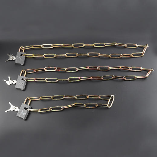 加粗加长链子锁锰钢焊接链条锁自行车防盗锁多用途摩托车铁链锁/根 商品图3