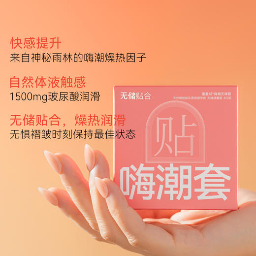 羞羞哒嗨潮无储型安全避孕套超薄热感玻尿酸不油腻夫妻情趣计生情趣用品 商品图1