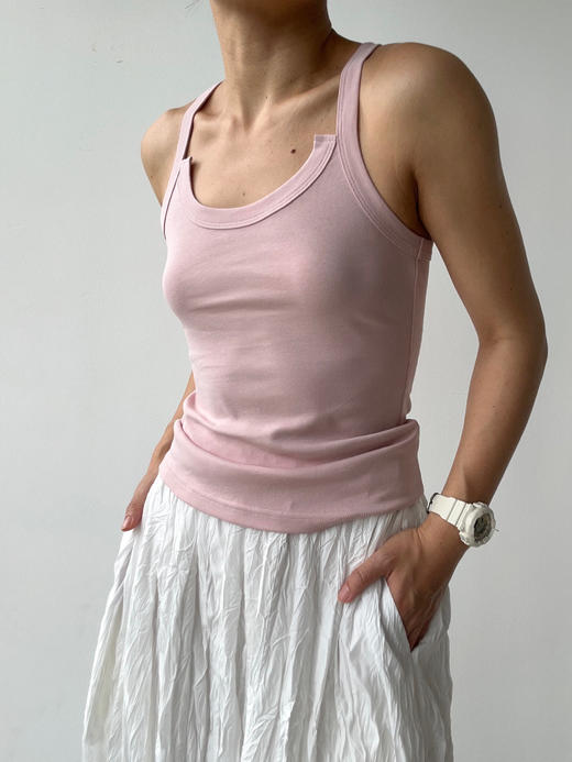 VC｜SS25114 Kaz basic tank top [吊带上衣 白 / 浅蓝 / 粉 / 棕 / 黑 ] 商品图10