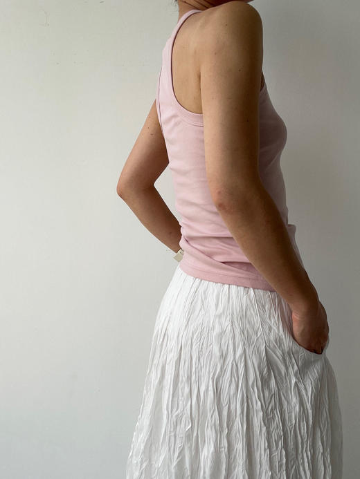 VC｜SS25114 Kaz basic tank top [吊带上衣 白 / 浅蓝 / 粉 / 棕 / 黑 ] 商品图4