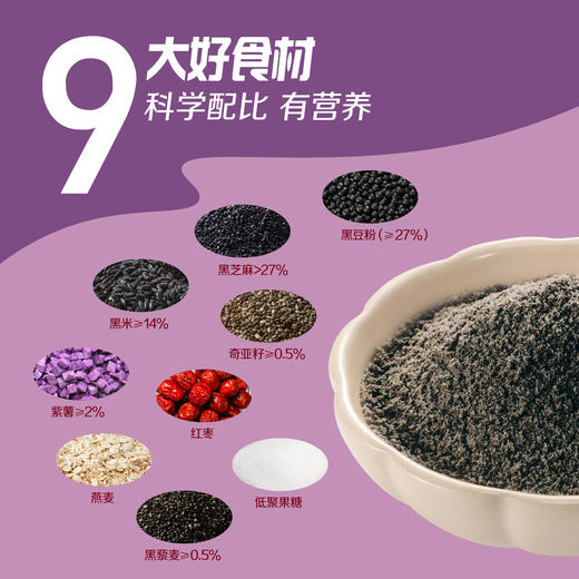 中粮悠采低GI五黑紫薯粉360g轻食代餐（新老包装随机） 商品图3