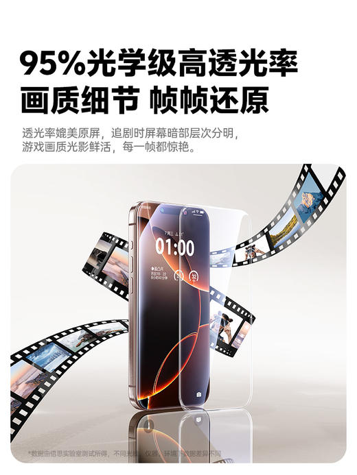 【壳膜专享】倍思 全视系列 防窥 钢化膜 适用iPhone 15/16/17系列 商品图7