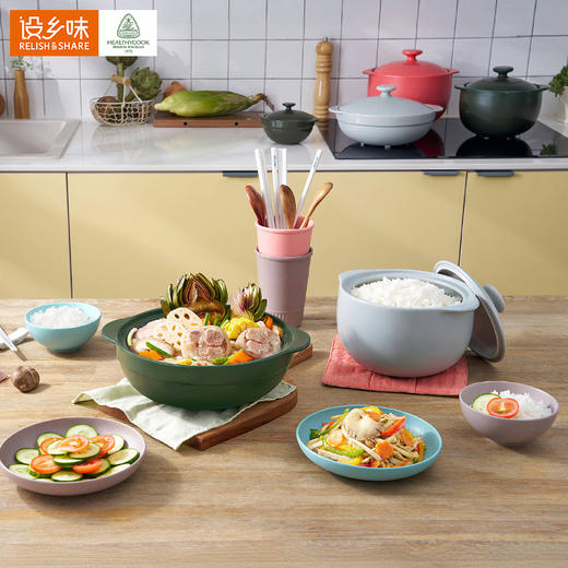 Minh Long养生瓷锅陶瓷锅汤锅天青色/绿色/红色-YHD 商品图4