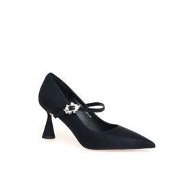 豪麟名鞋迪嘉女鞋玛丽珍鞋牛皮革DJKDA52WP004黑色