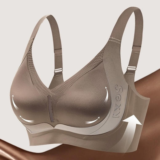 【超值2件装】芬腾 字母绸缎双重侧收提拉内衣 无钢圈 聚拢提拉 5色可选 商品图4