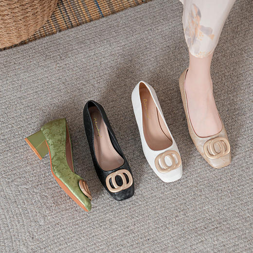 （小眠专属）Bileinvlang新中式缎面提花单鞋合集 | 缎面提花鞋面显贵气 舒适软底搭配鞋面饰品 上脚舒适又美观 5款任选 商品图2