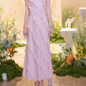 玛克门店发货：MAXRIENY新款烫钻荷叶边半裙(货号:MF86SK252)