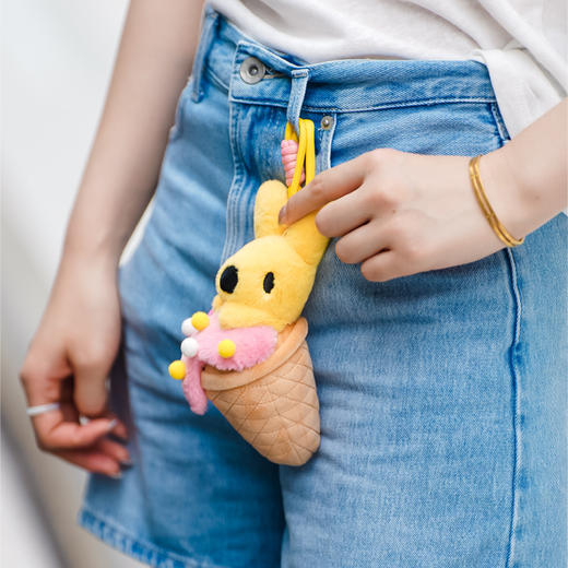 夏日系列冰淇淋袋鼠团团毛绒挂件 商品图2