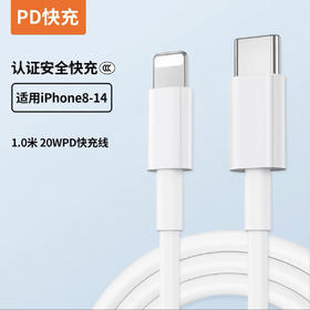 严选1米苹果5-14专用PD20W快充线 数据线手机充电线/盒
