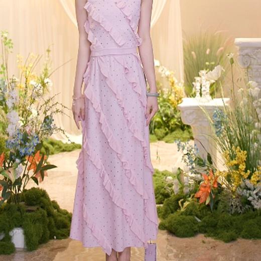 玛克门店发货：MAXRIENY新款烫钻荷叶边半裙(货号:MF86SK252) 商品图1