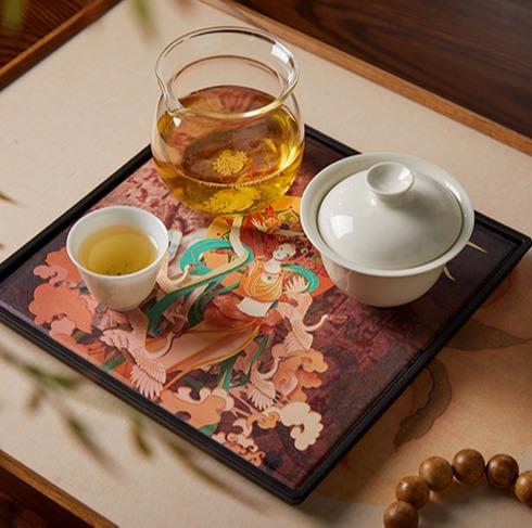 【89元3个，99元4个】吸水茶盘，古画入盘，耐用干爽，可作果盘、香盘、装饰画 商品图8