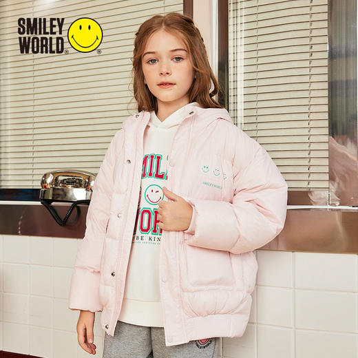 SMILEY WORLD儿童羽绒服冬季儿童舒适中长款羽绒服S23425Y202 商品图1