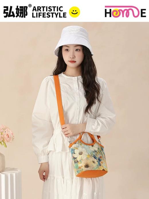 采绎来帆布单肩包 商品图4