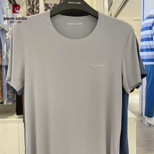 皮尔卡丹男士弹力莫代尔无痕圆领打底短袖衫PC55217 商品图1