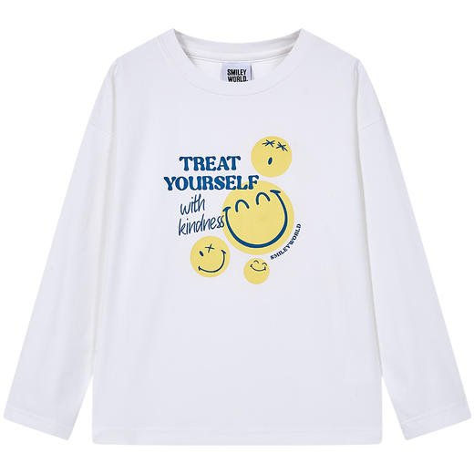 SMILEY WORLD童装圆领长袖套头上衣休闲宽松t恤S23315T002 商品图5