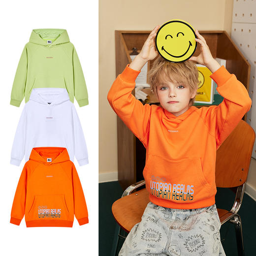 SMILEY WORLD环保系列童装秋装儿童连帽卫衣S23435H054 商品图3
