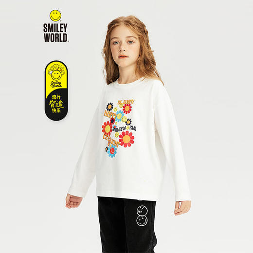 SMILEY WORLD法国笑脸童装童趣印花长袖t恤秋冬S23325T620 商品图4