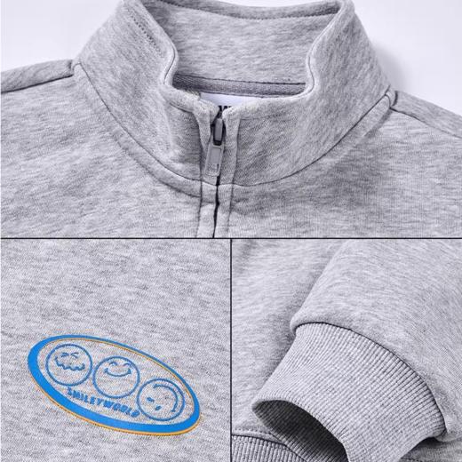 SMILEY WORLD法国笑脸童装外套印花拉链卫衣男女同款S23335J703 商品图3