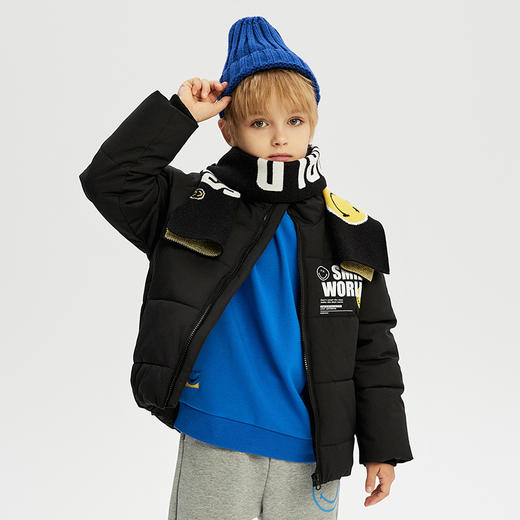 SMILEY WORLD儿童棉服外套户外秋冬季儿童男孩棉衣男女童S23435J134 商品图3