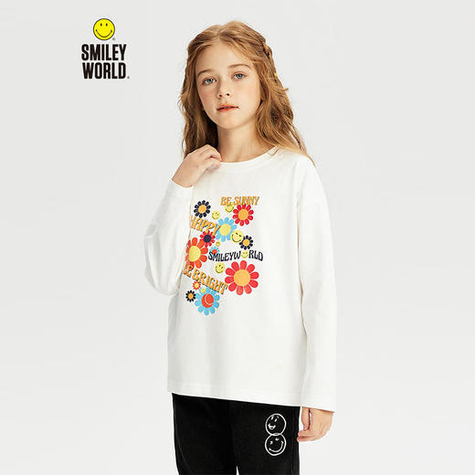 SMILEY WORLD法国笑脸童装童趣印花长袖t恤秋冬S23325T620 商品图2