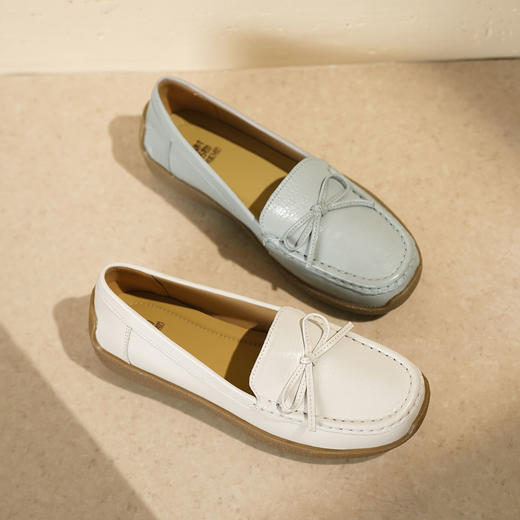 【秋季新款】西村名物2025年秋季新款小圆头舒软平底深口单鞋薄底乐福鞋T25CM30791 商品图7