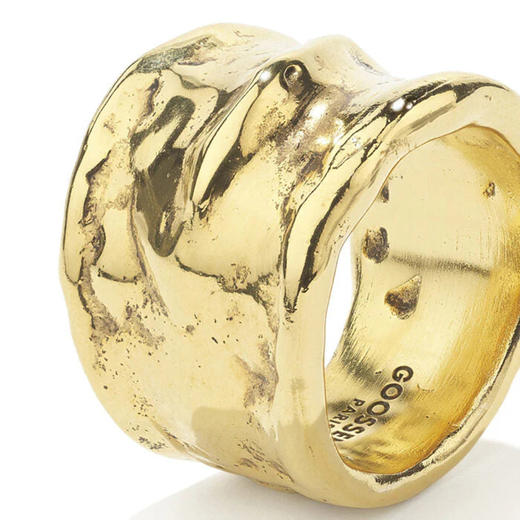 北京仓｜Goossens Paris-Lutèce-金色 纹理 大号 戒指［法国设计师］ 商品图3