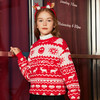 SMILEY WORLD儿童毛衣秋冬新款圆领复古儿童保暖针织衫男女童S23435M714 商品缩略图4