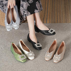 【五个款式任选】Bileinvlang新中式缎面提花单鞋合集 缎面提花鞋面显贵气 舒适软底搭配鞋面饰品 上脚舒适又美观