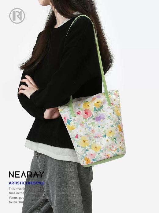 采绎来帆布单肩包 商品图2