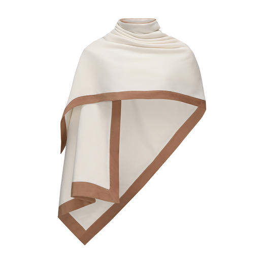 【月之女王】老钱风撞色设计绵羊毛混纺围巾 商品图4