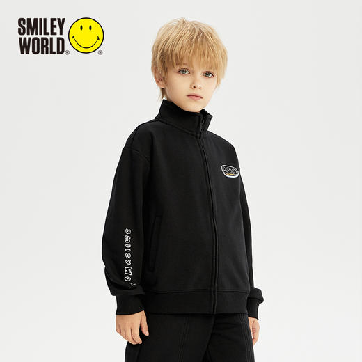 SMILEY WORLD法国笑脸童装外套印花拉链卫衣男女同款S23335J703 商品图2