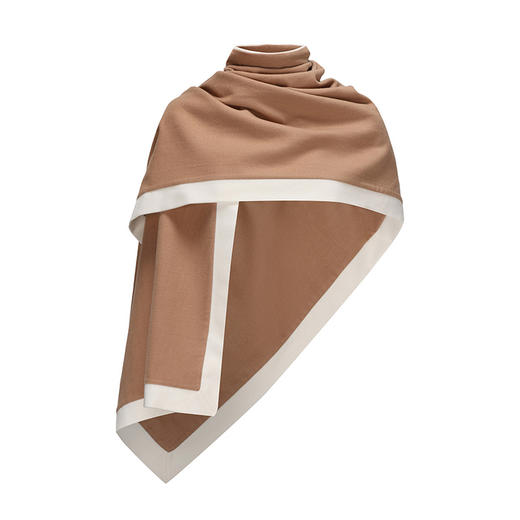 【风之女王】老钱风撞色设计绵羊毛混纺围巾 商品图4