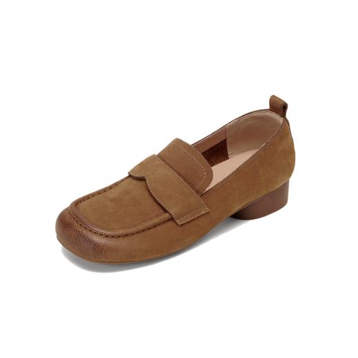 【秋季新款】西村名物2025年秋季新款小圆头舒软平底深口单鞋乐福鞋T25CM30811 商品图11