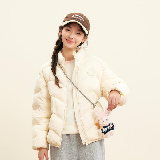 笛莎Deesha青少年女童羽绒服2025秋季女童立领小花标羽绒服 商品图1