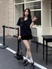 单拍不发货！（鹅蛋领短袖T恤69元2件限时秒杀！拍2立减！时尚的尽头是极简风）短袖女t恤夏季2025新款V领宽松慵懒风大领口显瘦上衣 商品缩略图4