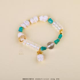 【四时发财】貔貅蓝松牙雕手串    ZX2506173