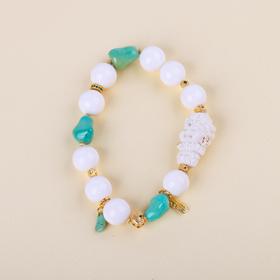 【财神到】牙雕蓝松手串   ZX2506176