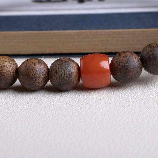 xy0437沉香+南红碧玉吉祥手串 商品图4