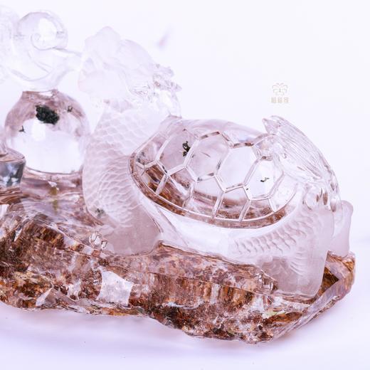 【代代荣归】白水晶双龙龟摆件   ZX2505159 商品图7