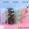 多功能斜插式笔筒 简约透明彩色桌面多格笔架创意ins化妆刷收纳盒 1个 商品缩略图0