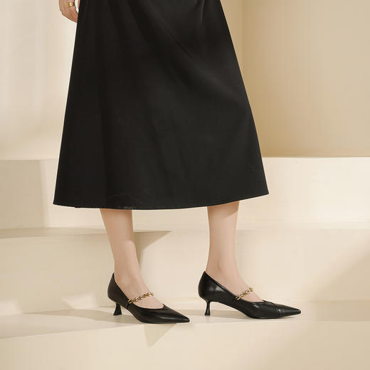 Westory2025年秋季中跟尖头百搭同期浅口单鞋S25CE76121 商品图7