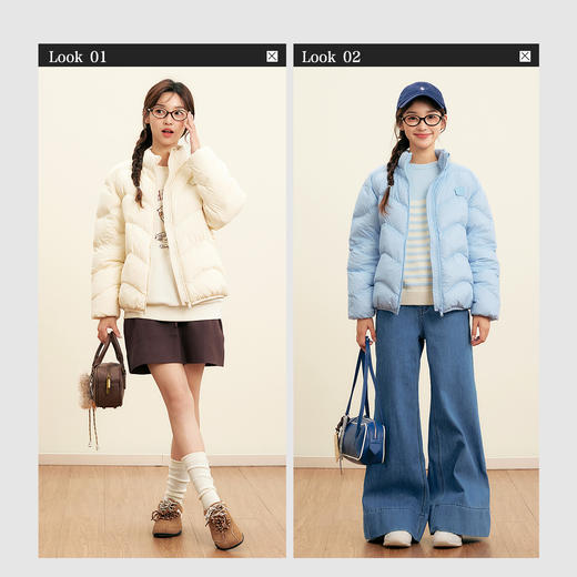 笛莎Deesha青少年女童羽绒服2025秋季女童立领小花标羽绒服 商品图3