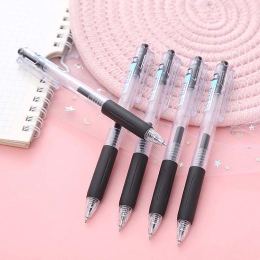 刷题笔ST头黑色笔芯黑壳按动笔创意文具按压中性笔学生水笔办公签字笔 /支 商品图1