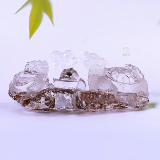 【代代荣归】白水晶双龙龟摆件   ZX2505159 商品图4