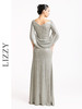 LIZZY优雅轻奢修身显瘦披肩式派对礼服宴会婚庆派对长款连衣裙7189 商品缩略图3