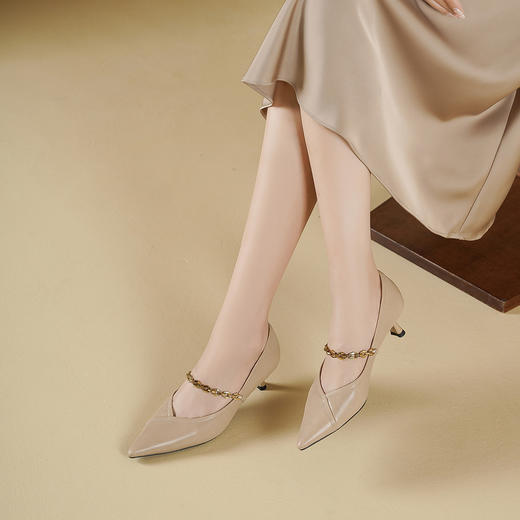 Westory2025年秋季中跟尖头百搭同期浅口单鞋S25CE76121 商品图4