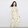 【周末秒杀】熙世界2025年新款法式植物碎花连衣裙女收腰显瘦夏日绝美V领裙子 商品缩略图2