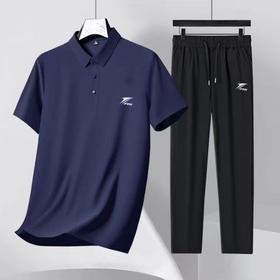 疯抢中！！【金莱克·男士速干运动套装】凉感POLO衫短袖+冰感速干长裤 透气吸汗 舒适轻盈 运动更佳