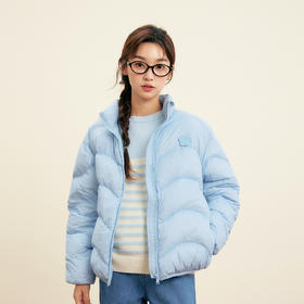 笛莎Deesha青少年女童羽绒服2025秋季女童立领小花标羽绒服