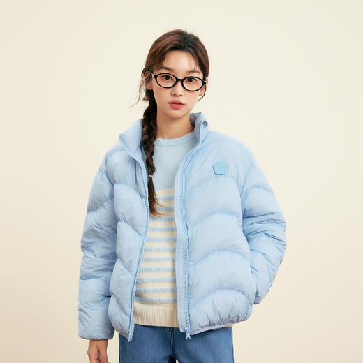 笛莎Deesha青少年女童羽绒服2025秋季女童立领小花标羽绒服 商品图0